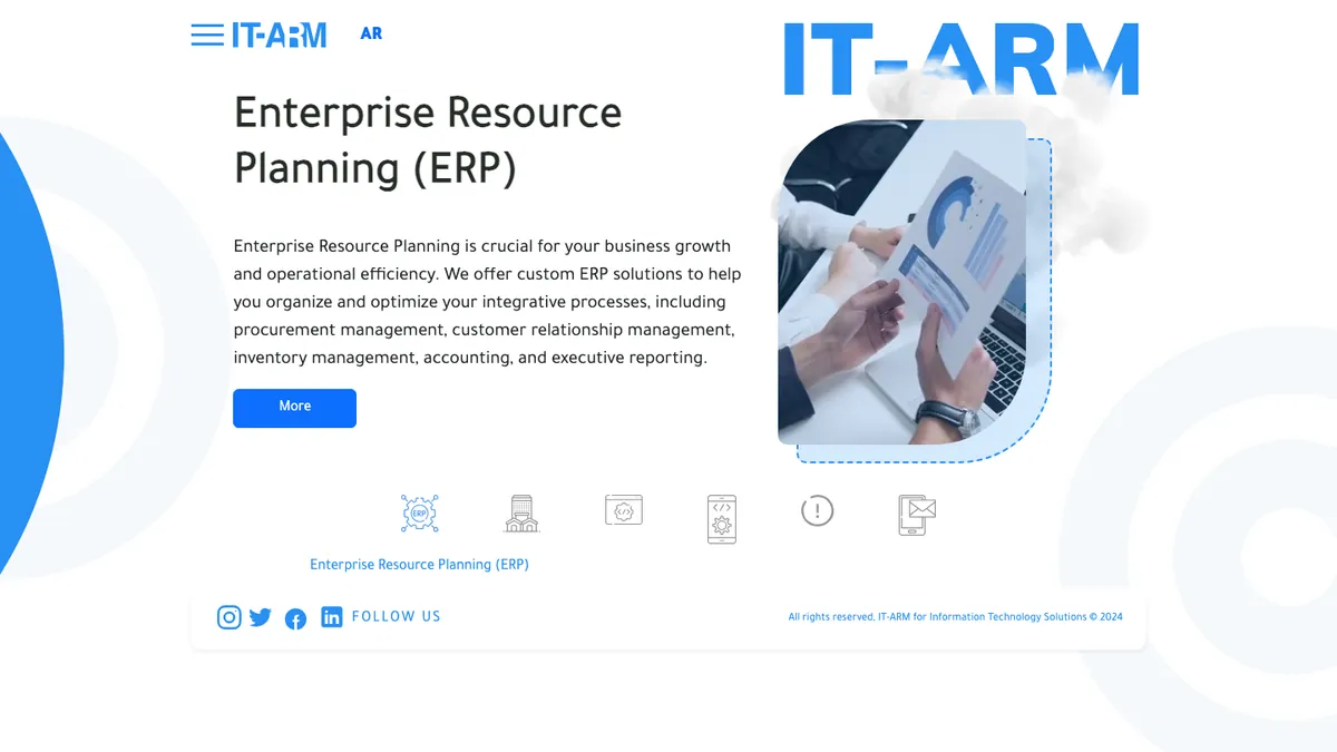 IT Arm website homepage
